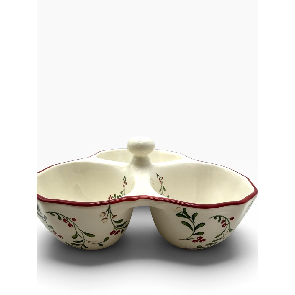 Better Homes and Gardens Heritage Collection 3 Section Ceramic Condiment Server